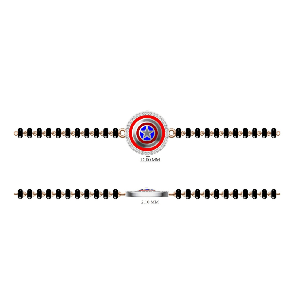 Captain America Kids Nazariya Diamond Bracelet