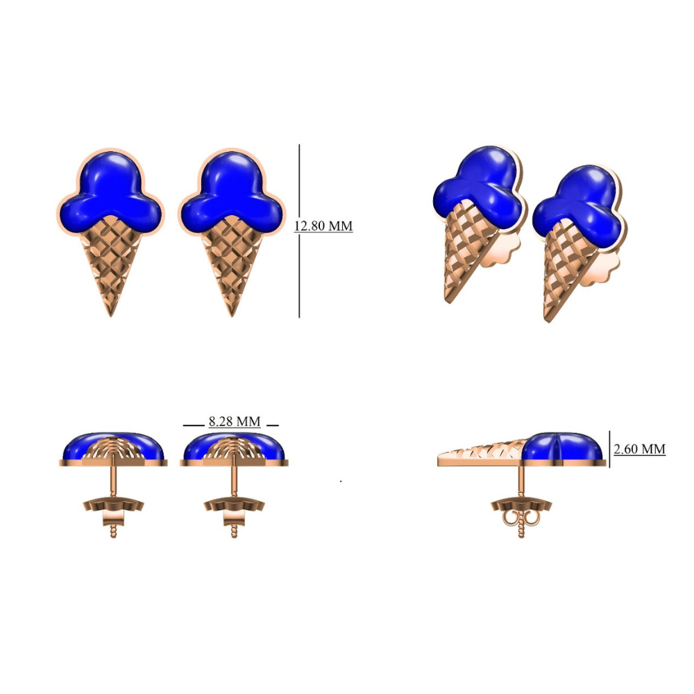 Kids Ice Cream Stud Earrings