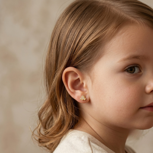 Kids Blossom Diamond Stud Earrings