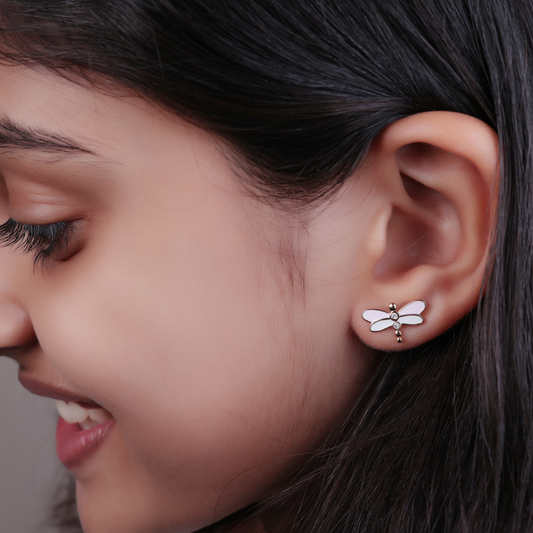 Kids Dragonfly Diamond Studs