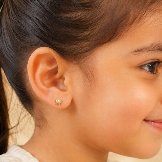 Kids Elephant Diamond Earrings