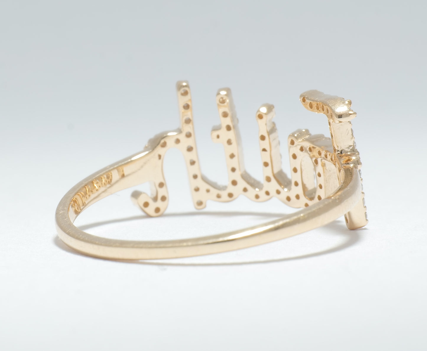 Faith Script Diamond Ring — LRFAITH11