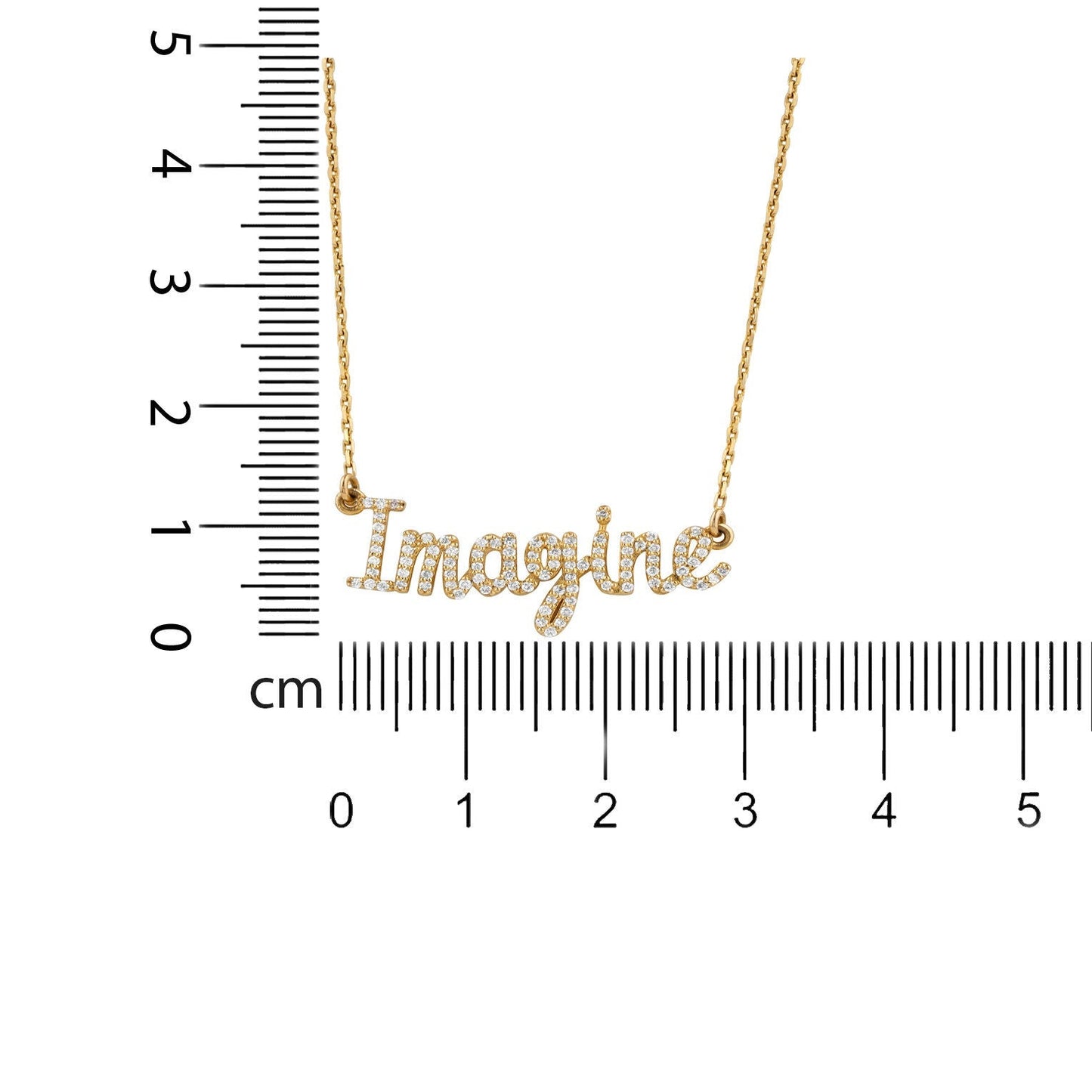 Imagine Script Diamond Necklace