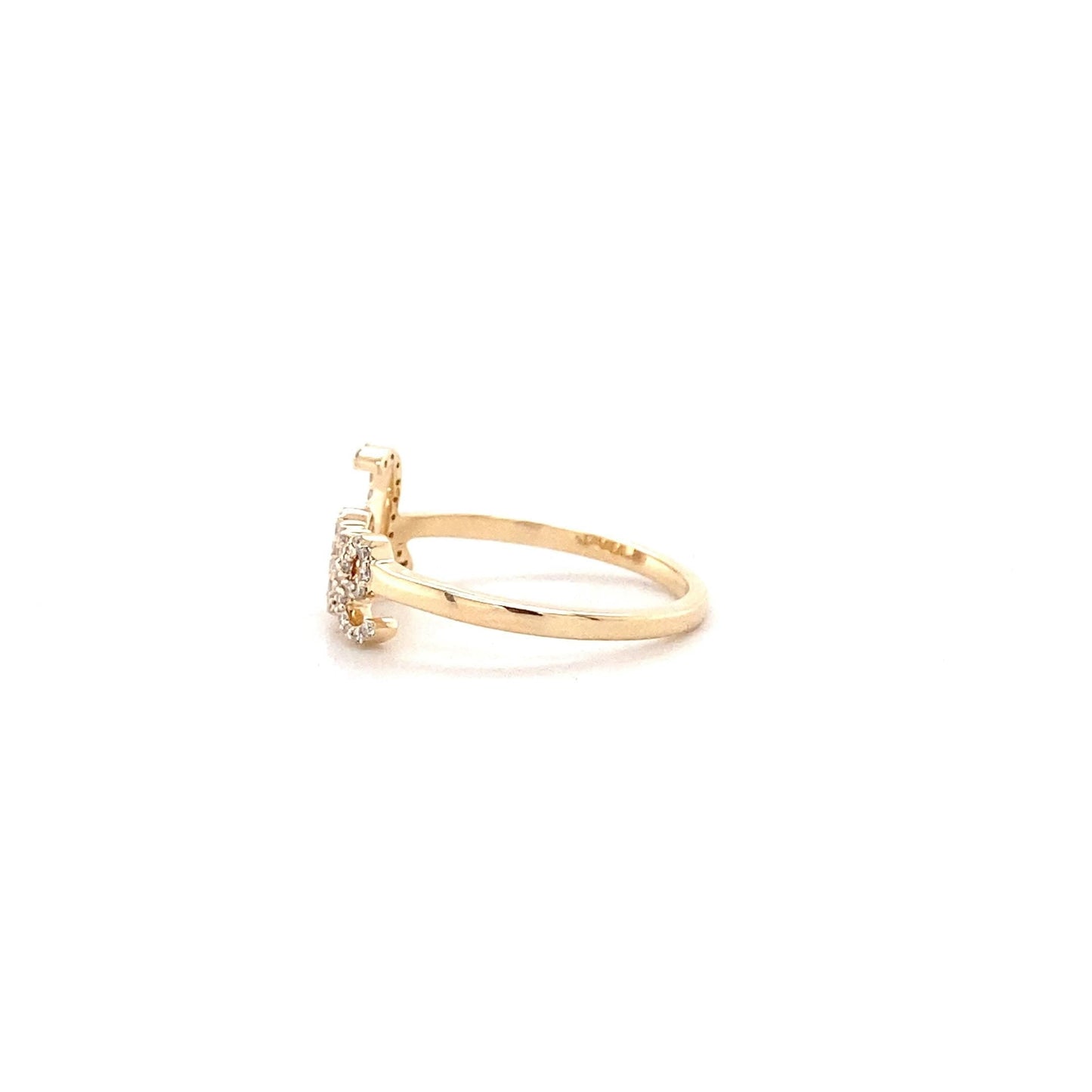 Love Script Diamond Ring