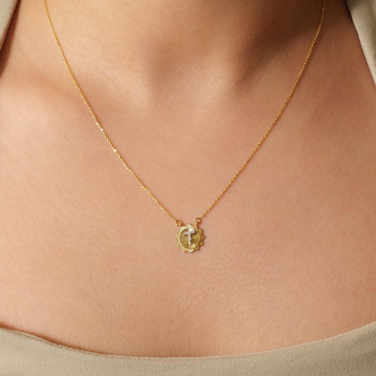 Personalized Medallion Initial Diamond Necklace
