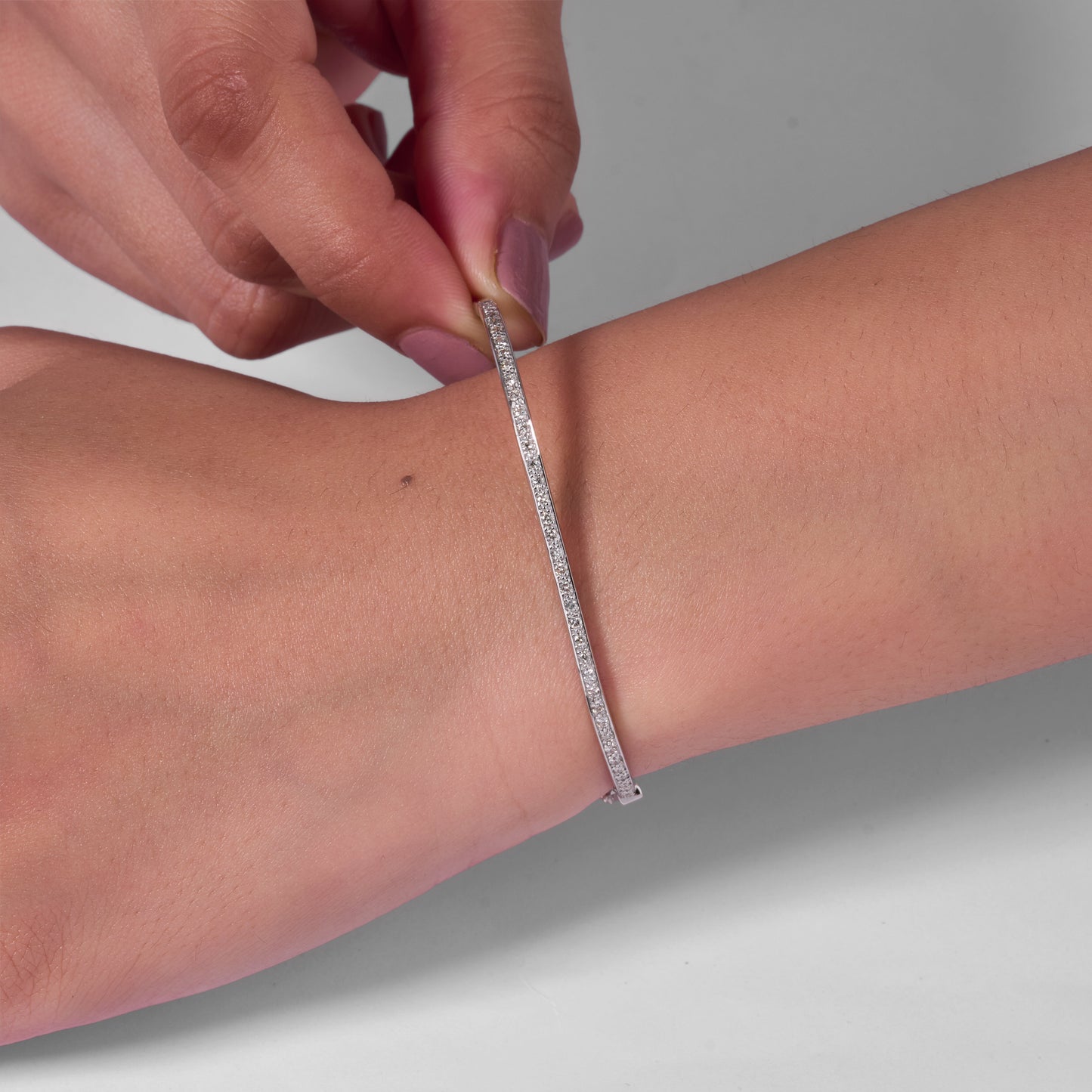 Slim Pavé Diamond Eternity Bracelet
