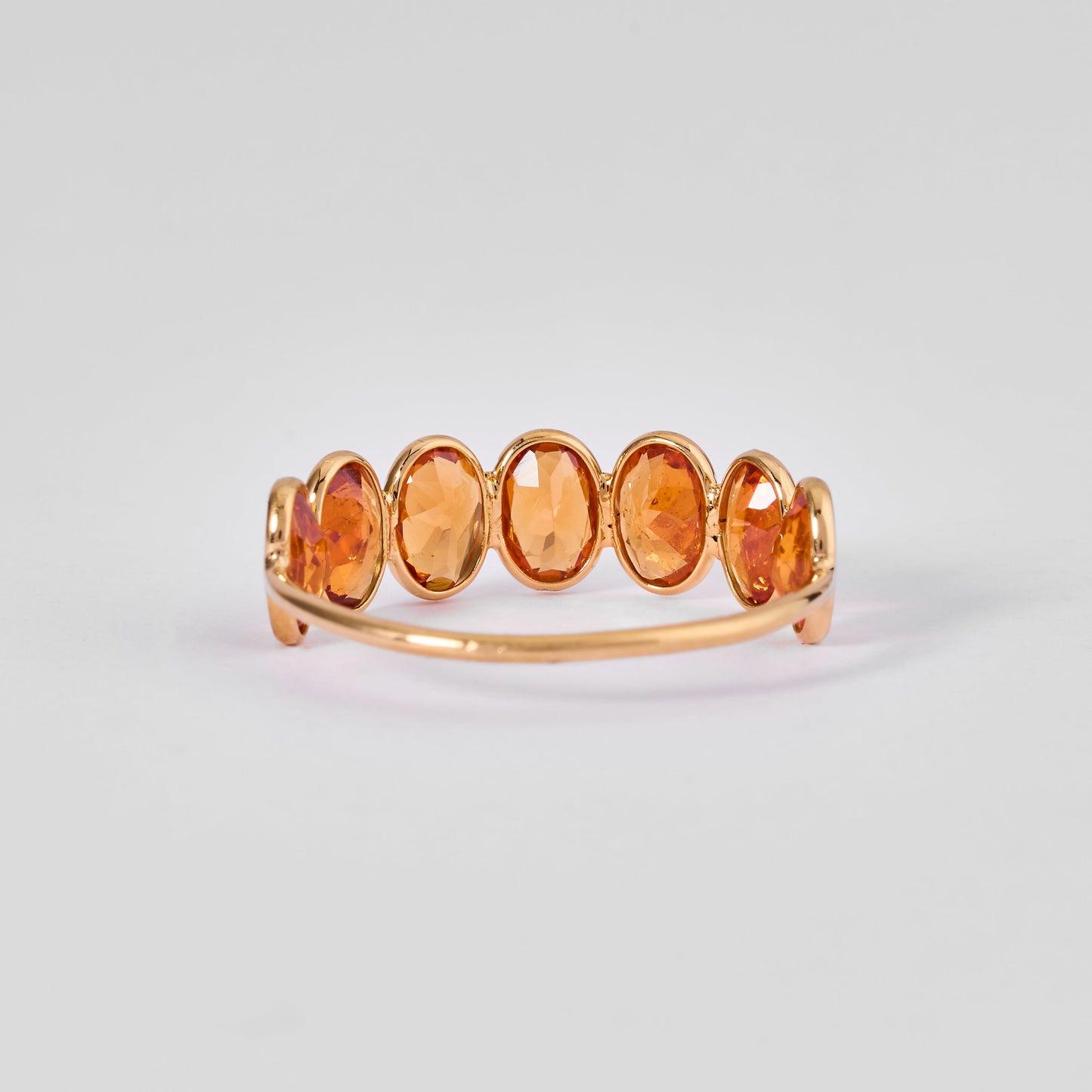 Oval Garnet Band Ring