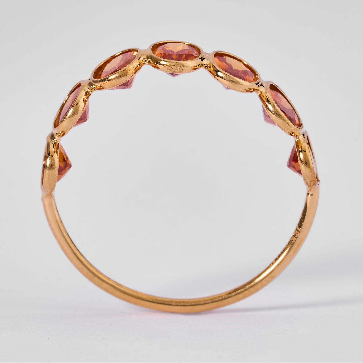 Oval Garnet Band Ring