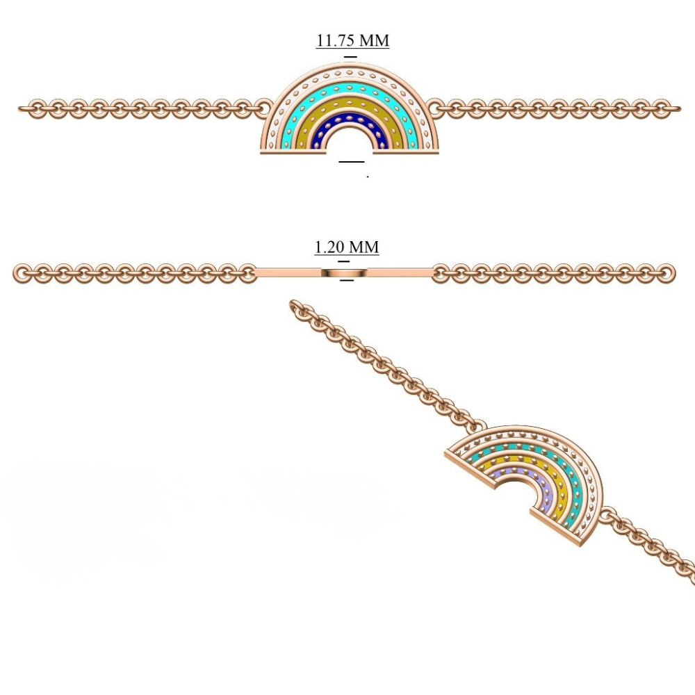 Multi Colour Rainbow Kids Nazariya Bracelet