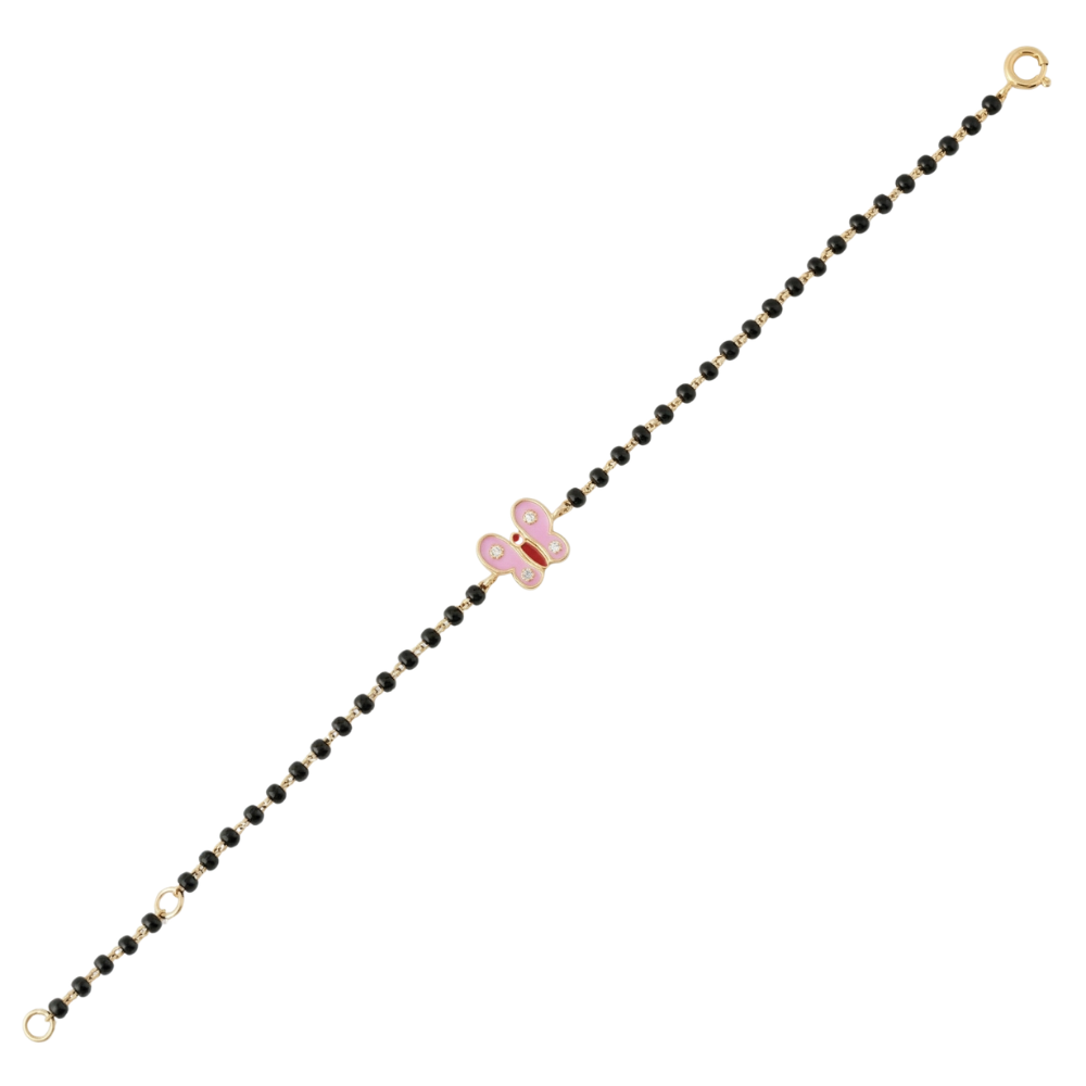Pink Butterfly Kids Nazariya Diamond Bracelet