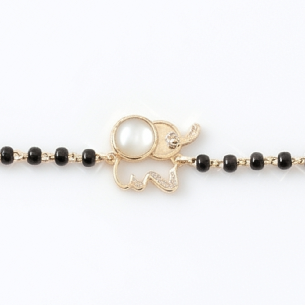 Mother of pearl turtle charm — 14k gold kids nazariya with diamond accents
