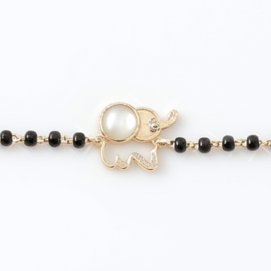 Mother of pearl turtle charm — 14k gold kids nazariya with diamond accents