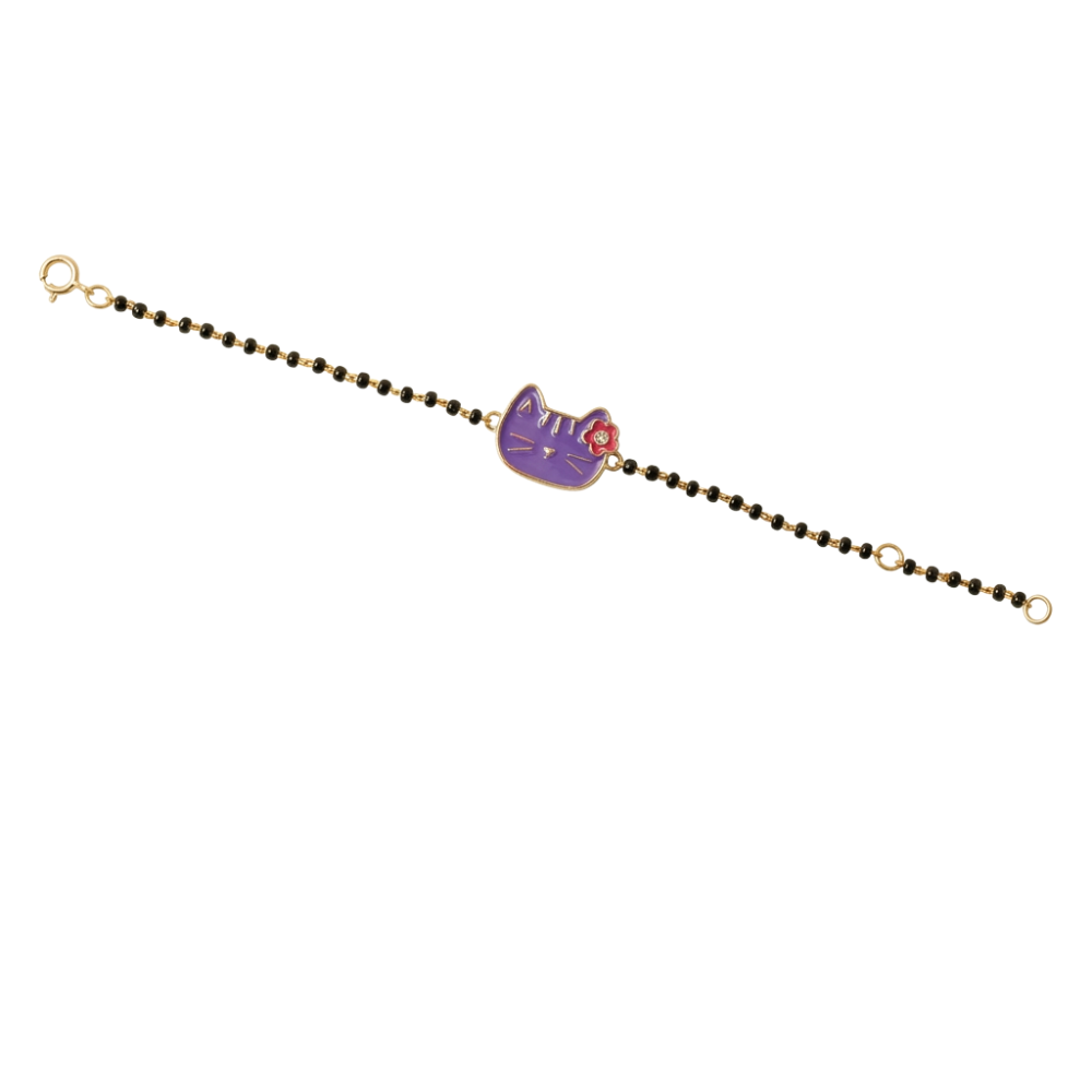 Purple Cat Kids Nazariya Evil Eye Diamond Bracelet
