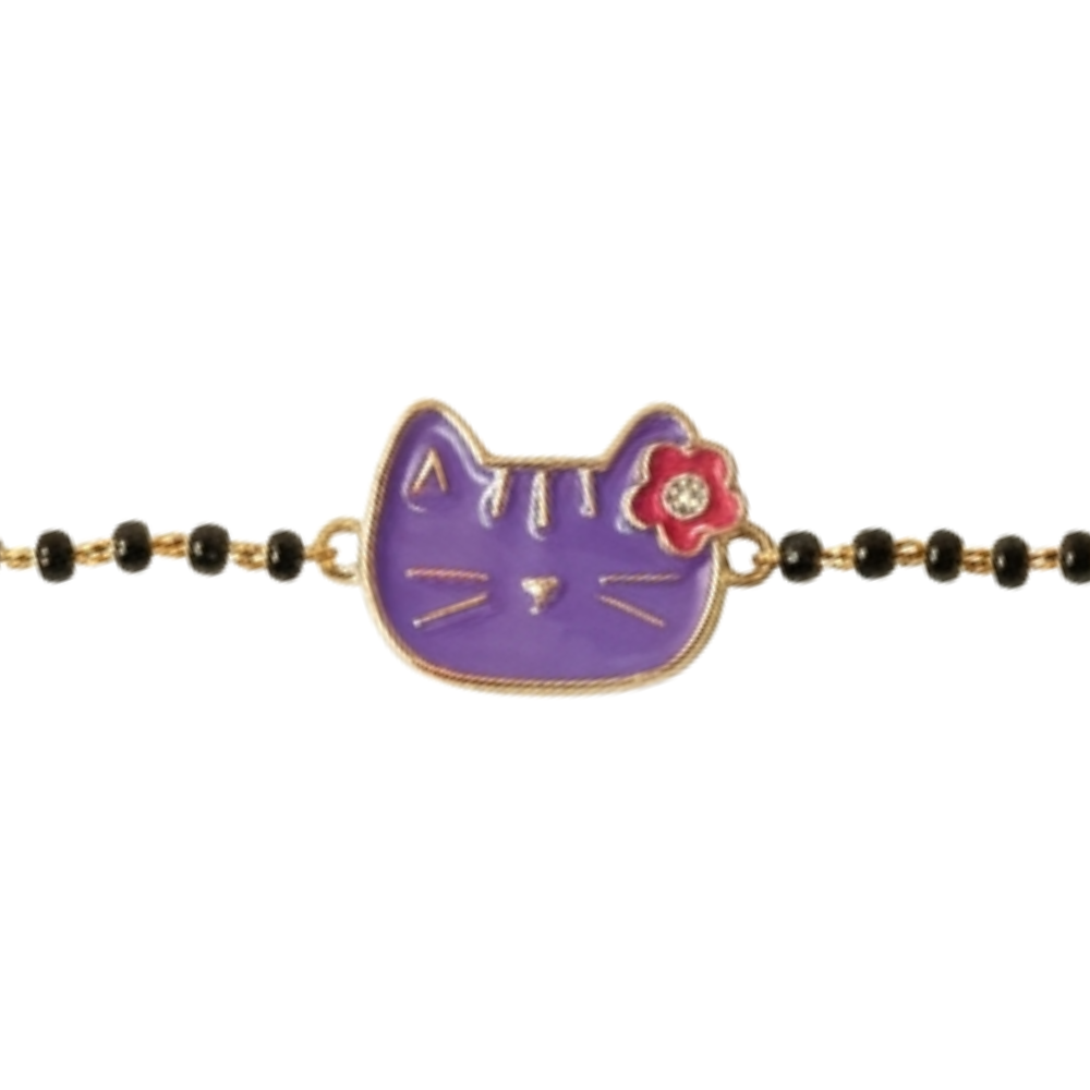 Purple Cat Kids Nazariya Evil Eye Diamond Bracelet