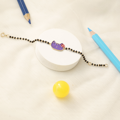 Purple Cat Kids Nazariya Evil Eye Diamond Bracelet