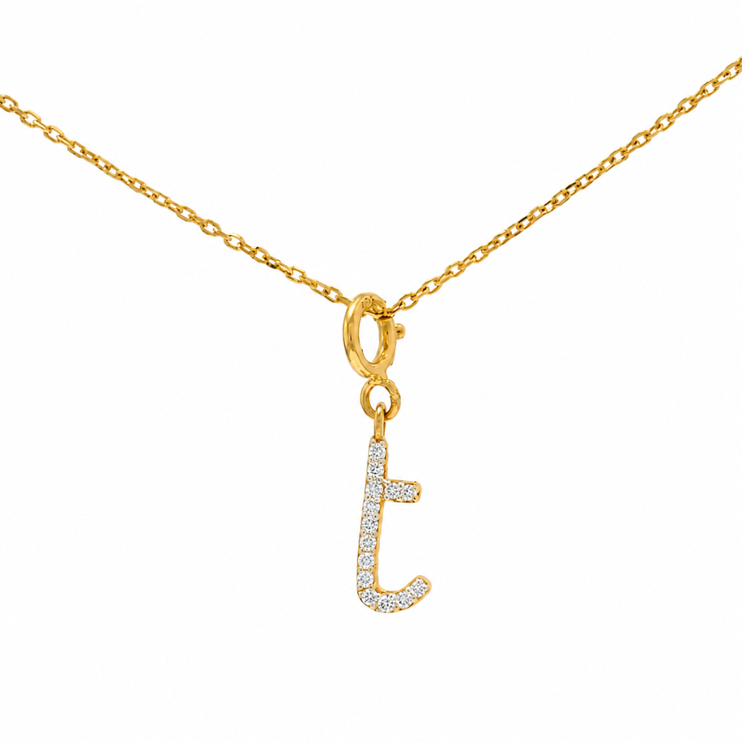 Personalised Initial Diamond Charm Pendant