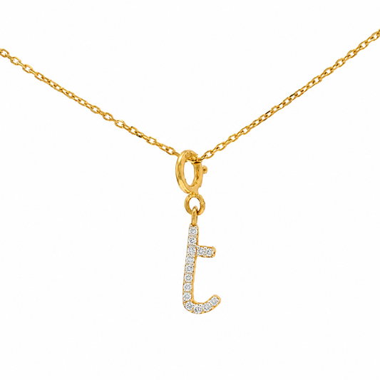 Personalised Initial Diamond Charm Pendant