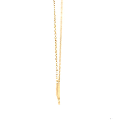 Ribbed Initial Diamond Necklace - IPD2096xilbr2043