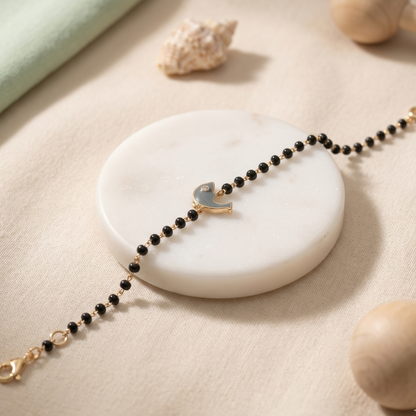 Gift box with baby bracelet — 14k gold dolphin kids nazariya diamond bracelet for gifting