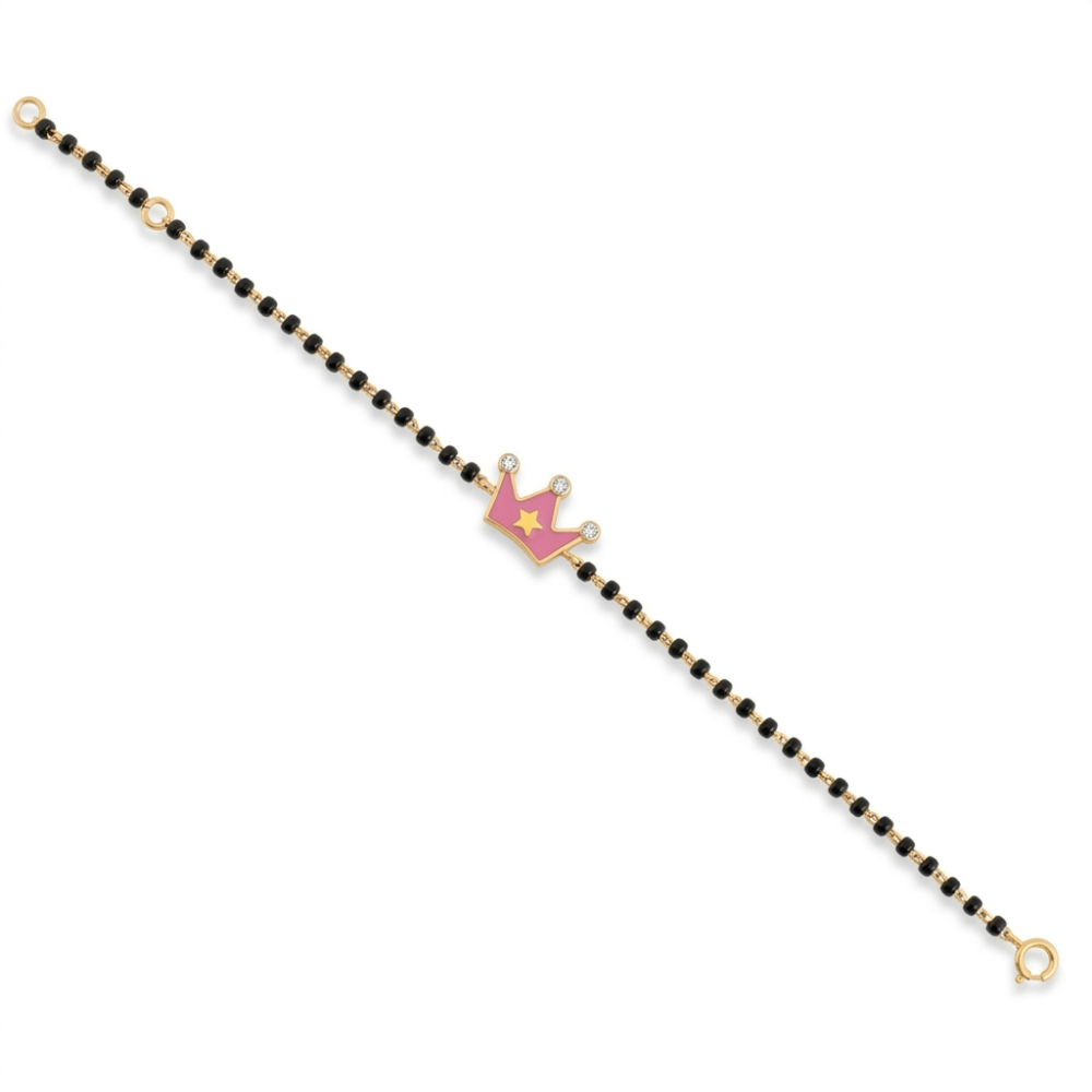 Pink Crown Kids Nazariya Diamond Bracelet