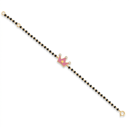 Pink Crown Kids Nazariya Diamond Bracelet