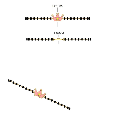 Pink Crown Kids Nazariya Diamond Bracelet