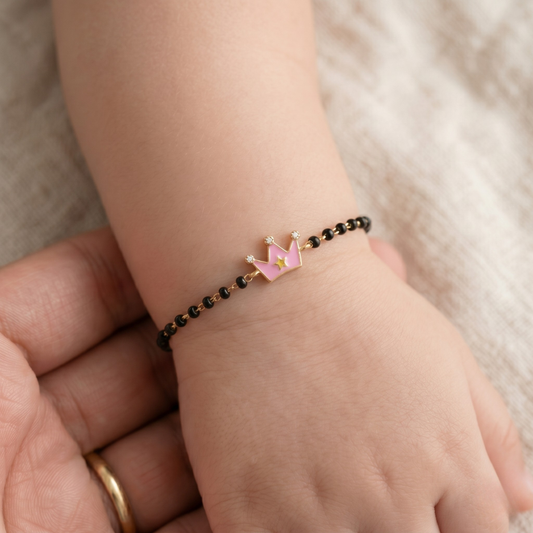 Pink Crown Kids Nazariya Diamond Bracelet