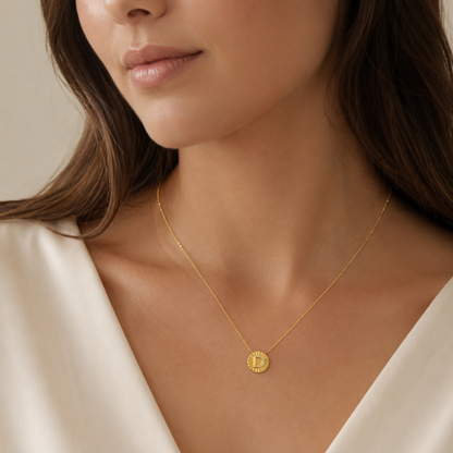 Personalized Initial Medallion Necklace