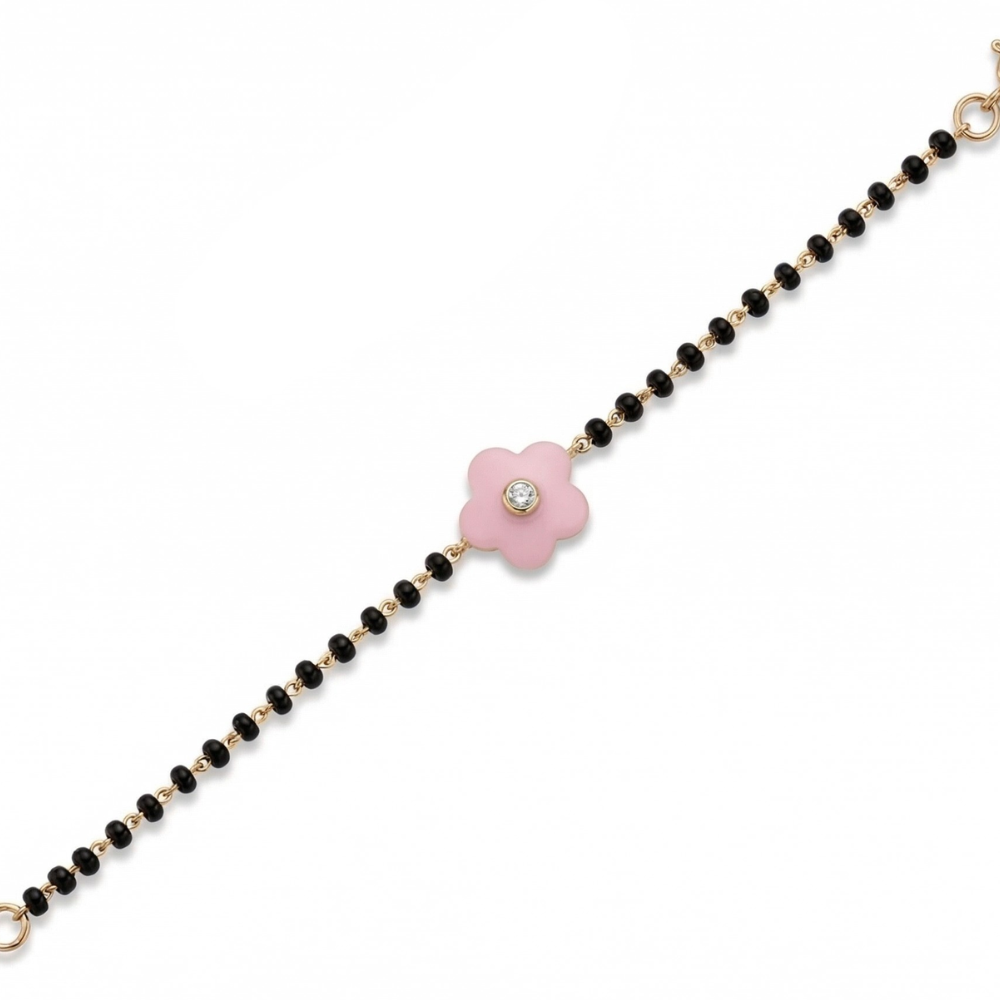 Pink Flower Kids Nazariya Diamond Bracelet