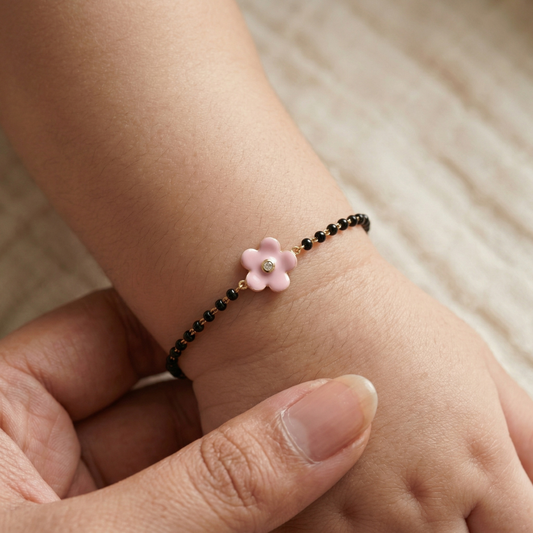 Pink Flower Kids Nazariya Diamond Bracelet