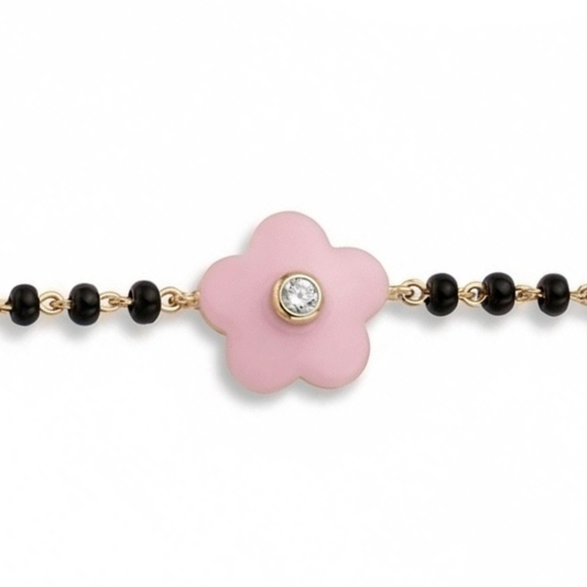 Pink Flower Kids Nazariya Diamond Bracelet