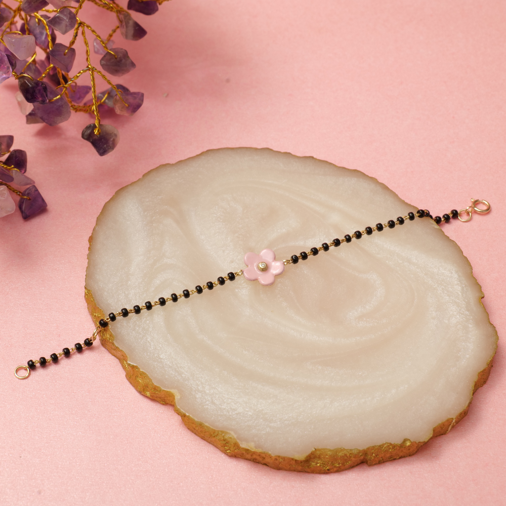 Pink Flower Kids Nazariya Diamond Bracelet
