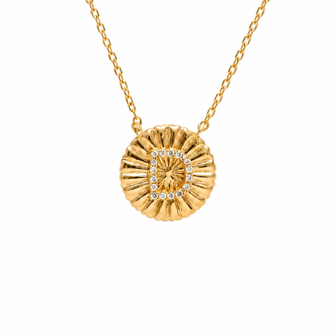 Personalized Initial Medallion Necklace