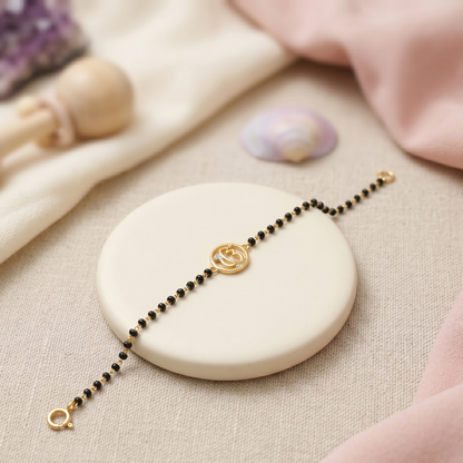 Gift box with baby bracelet — 14k gold kids nazariya ready for newborn gifting