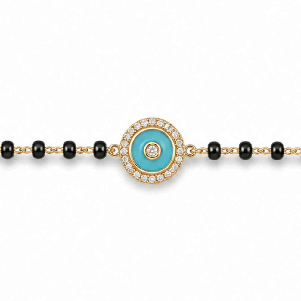 Close-up of diamond halo — 14k gold kids nazariya natural diamond setting detail