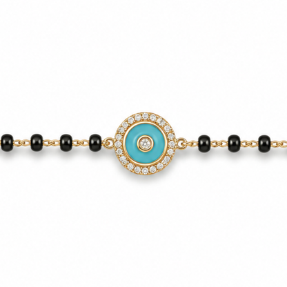 Close-up of diamond halo — 14k gold kids nazariya natural diamond setting detail
