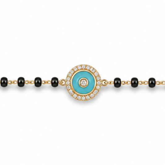 Close-up of diamond halo — 14k gold kids nazariya natural diamond setting detail