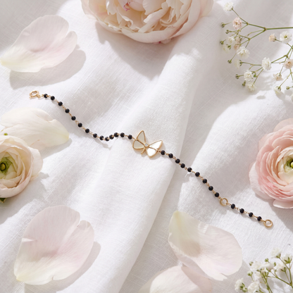 gift box presentation for baby jewellery — 14k gold kids nazariya dragonfly bracelet