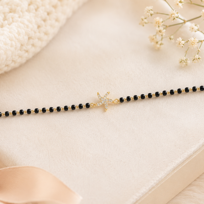 Gift box with baby bracelet — 14k gold starfish kids nazariya ready for gifting