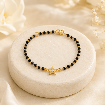 gift box with bracelet — 14k gold star kids nazariya for baby gifting