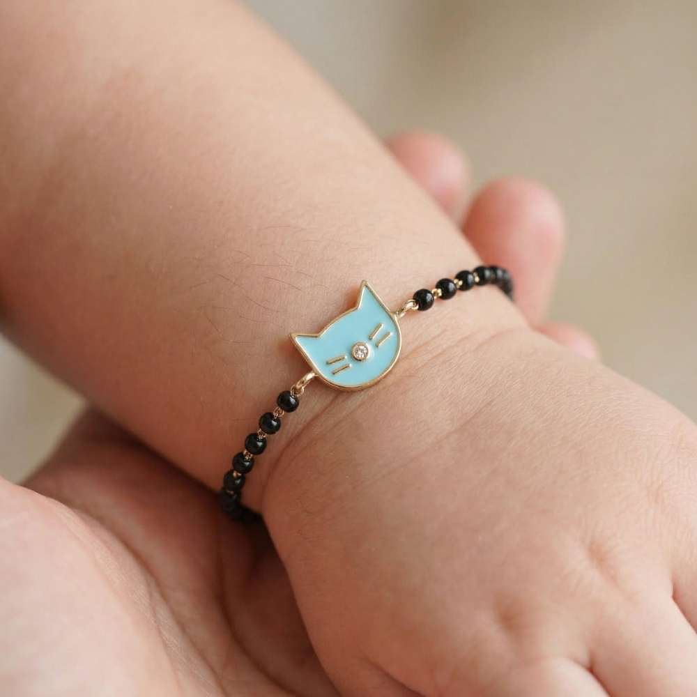 Cat Charm Kids Nazariya Diamond Bracelet
