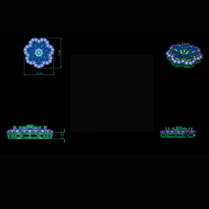 Sapphire Flower Pendant Necklace