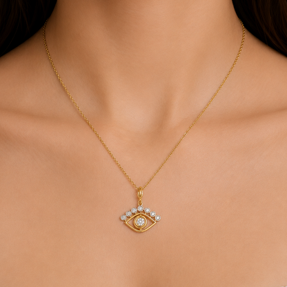 Evil Eye Diamond Charm