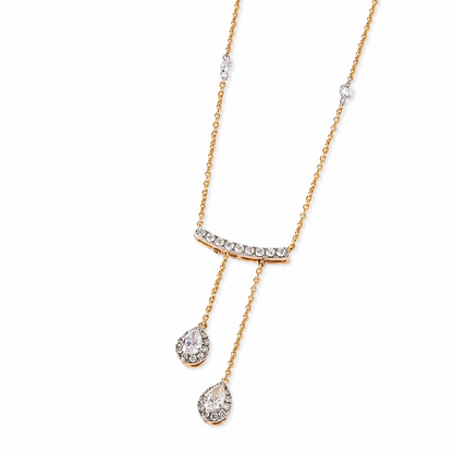 Teardrop Diamond Dangle Necklace