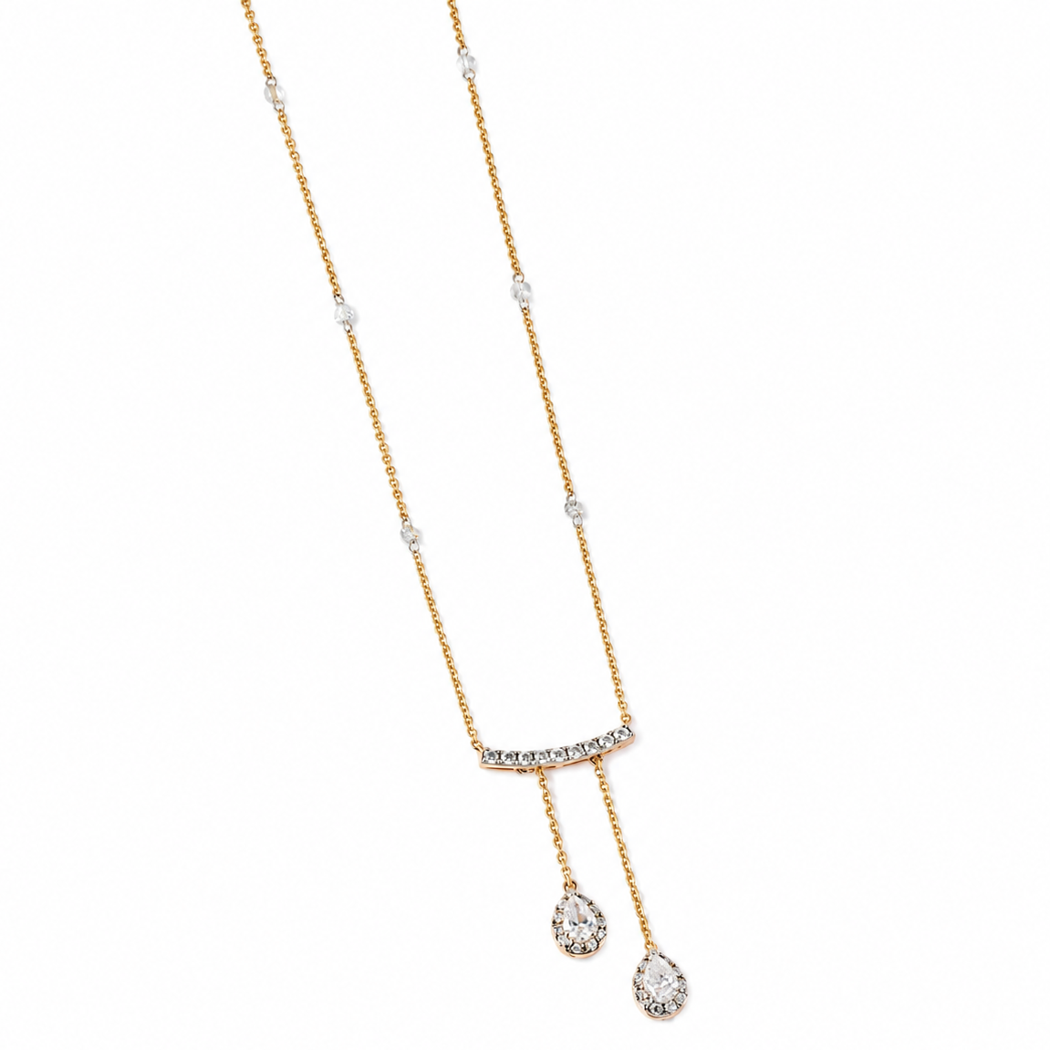 Teardrop Diamond Dangle Necklace