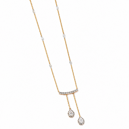 Teardrop Diamond Dangle Necklace