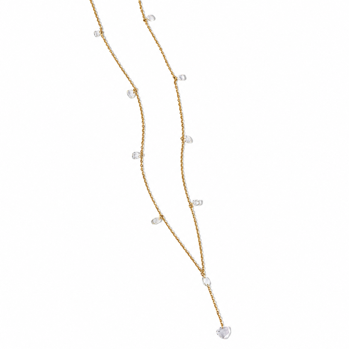 Rose-Cut Diamond Y-Drop Necklace