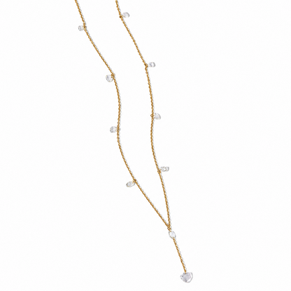 Rose-Cut Diamond Y-Drop Necklace