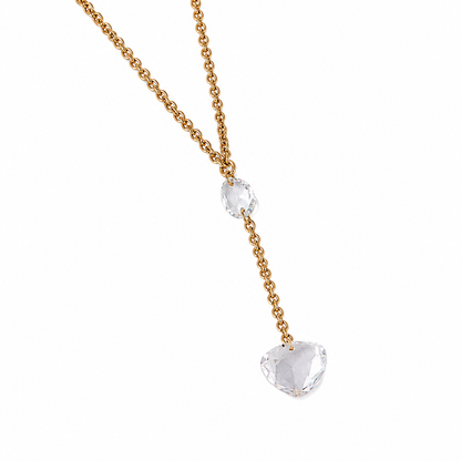Rose-Cut Diamond Y-Drop Necklace