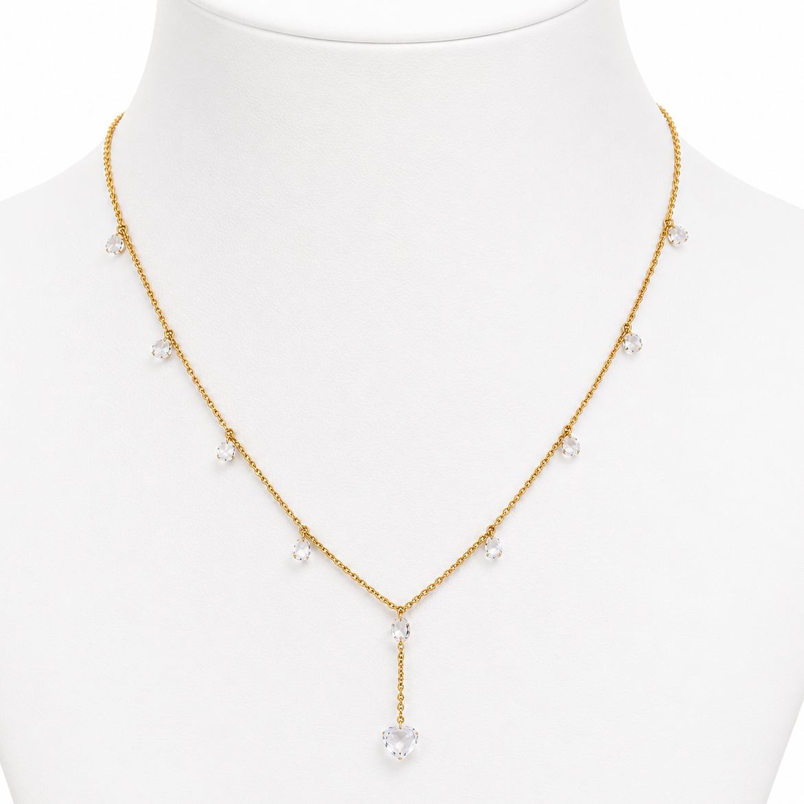 Rose-Cut Diamond Y-Drop Necklace